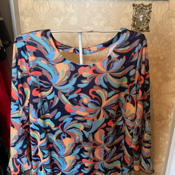 Joy Joy open back mod ruffle‎ sleeve dress. NWOT - Picture 2 of 5